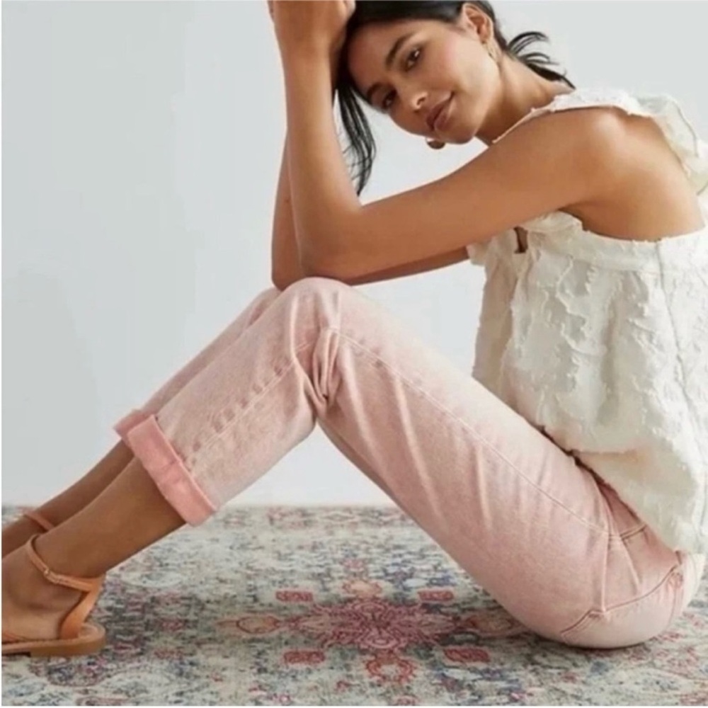 Pilcro and the letterpress slim boyfriend in pink rose size 27